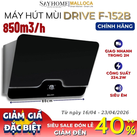 Máy hút mùi MALLOCA DRIVE F-152B dạng TV - Hàng chính hãng