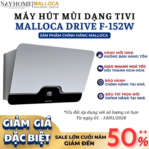 Máy hút mùi MALLOCA DRIVE F-152W dạng TV - Hàng chính hãng Malloca