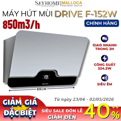 Máy hút mùi MALLOCA DRIVE F-152W dạng TV - Hàng chính hãng