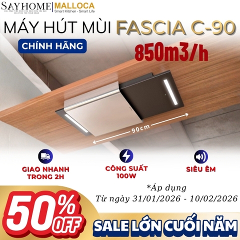 Máy hút mùi Malloca FASCIA C-90 âm trần - Hàng chính hãng Malloca