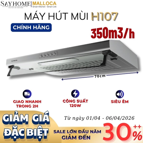 Máy hút mùi MALLOCA H107 âm tủ - Hàng chính hãng