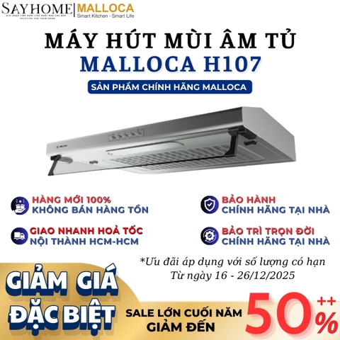 Máy hút mùi MALLOCA H107 âm tủ - Hàng chính hãng