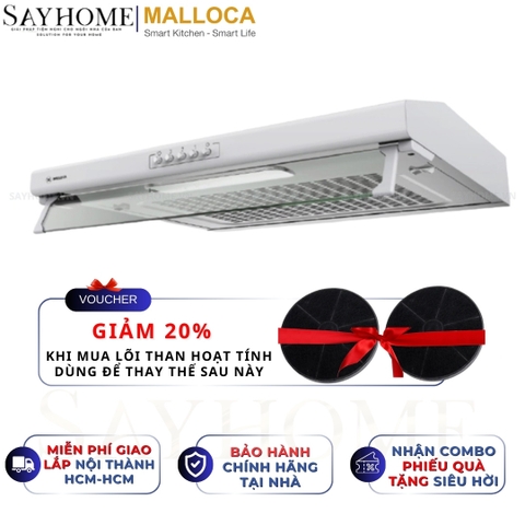 Máy hút mùi MALLOCA H107W âm tủ - Hàng chính hãng