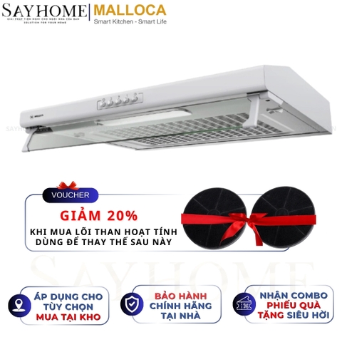 Máy hút mùi MALLOCA H107W âm tủ - Hàng chính hãng