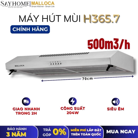 Máy hút mùi MALLOCA H365.7 âm tủ - Hàng chính hãng