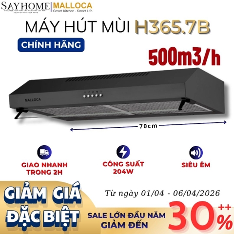 Máy hút mùi MALLOCA H365.7B âm tủ - Hàng chính hãng