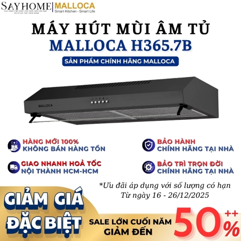 Máy hút mùi MALLOCA H365.7B âm tủ - Hàng chính hãng