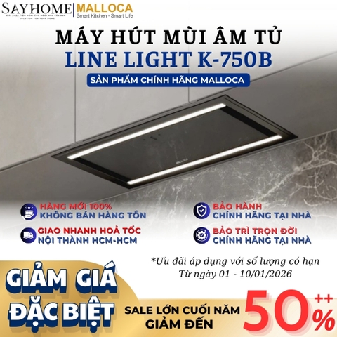 Máy hút mùi MALLOCA Line Light K-750B âm tủ - Hàng chính hãng