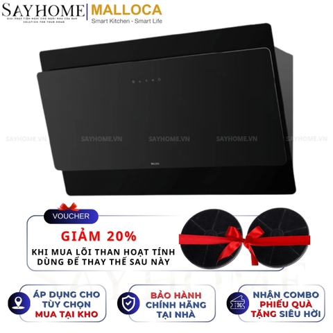 Máy hút mùi MALLOCA MC 7086HS áp tường dạng TV - Hàng chính hãng MALLOCA