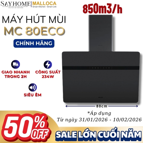 Máy hút mùi MALLOCA MC 80ECO áp tường - Hàng chính hãng