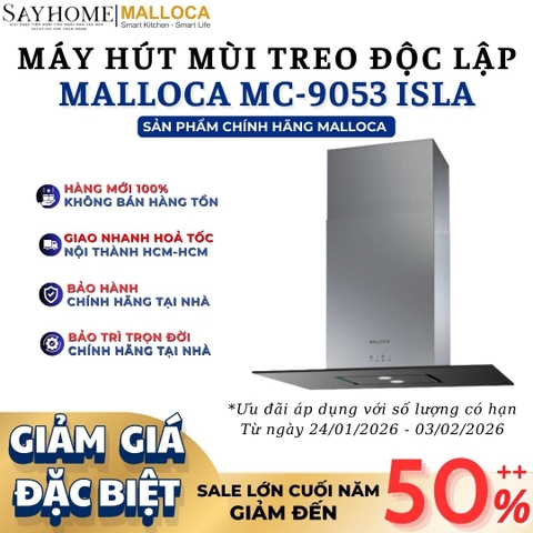 Máy hút mùi Malloca MC-9053 ISLA treo độc lập - Hàng chính hãng Malloca