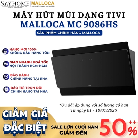 Máy hút mùi Malloca MC 9086HS áp tường - Hàng chính hãng Malloca