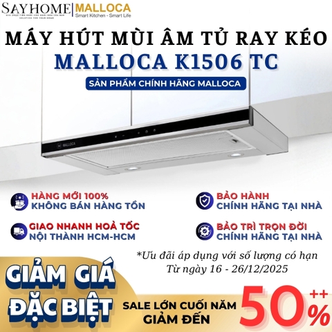 Máy hút mùi MALLOCA K1506 TC âm tủ - Hàng chính hãng