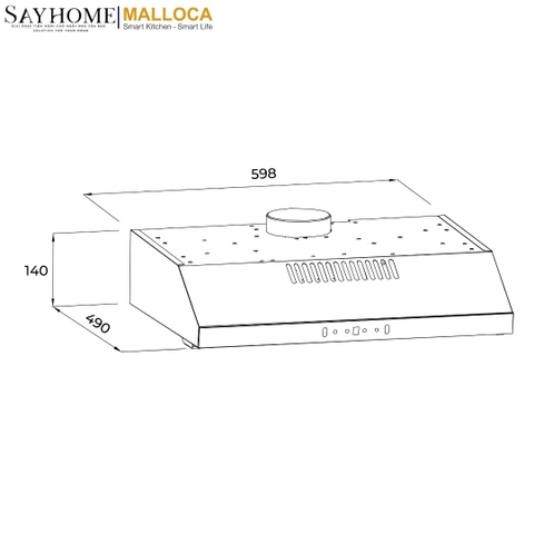 Máy hút mùi âm tủ MALLOCA MH6014B tại thành phố Hồ Chí Minh