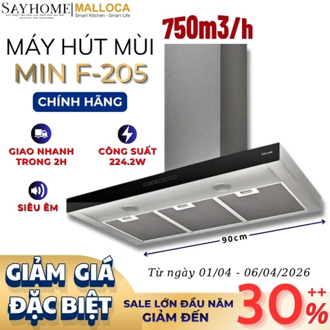 Máy hút mùi MALLOCA MIN F-205 chữ T RANGE HOOD - Hàng chính hãng