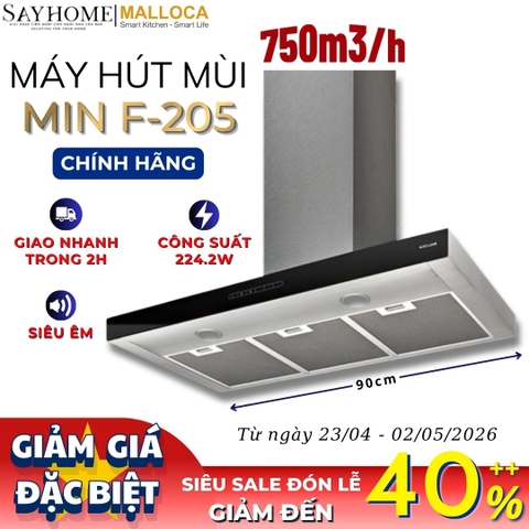 Máy hút mùi MALLOCA MIN F-205 chữ T RANGE HOOD - Hàng chính hãng