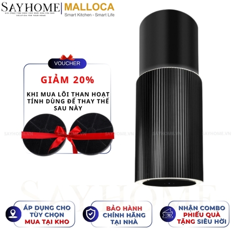 Máy hút mùi Malloca Monoblack K-382B treo độc lập - Hàng chính hãng Malloca