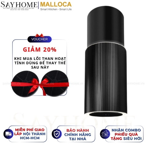 Máy hút mùi Malloca Monoblack K-382B treo độc lập - Hàng chính hãng Malloca