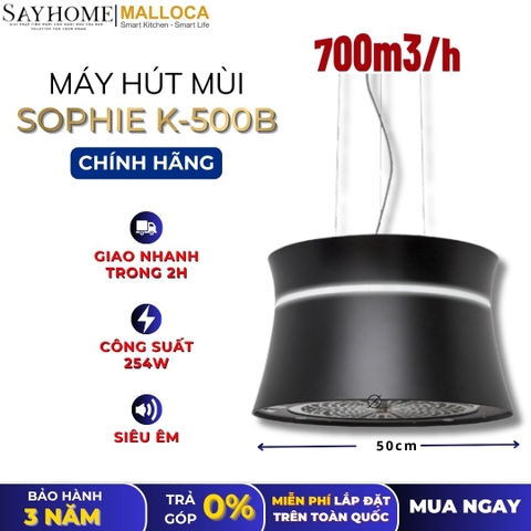 Máy hút mùi Malloca SOPHIE K-500B treo độc lập - Hàng chính hãng