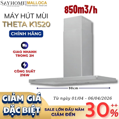 Máy hút mùi MALLOCA THETA K1520 chữ T RANGE HOOD - Hàng chính hãng