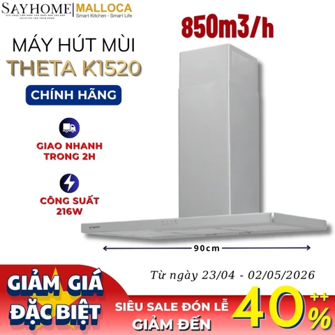 Máy hút mùi MALLOCA THETA K1520 chữ T RANGE HOOD - Hàng chính hãng