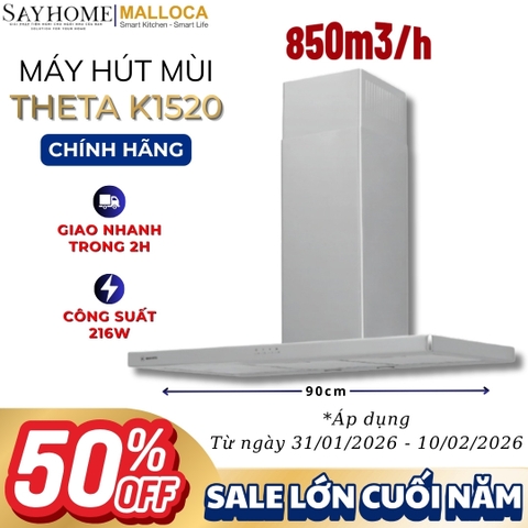 Máy hút mùi MALLOCA THETA K1520 chữ T RANGE HOOD - Hàng chính hãng MALLOCA