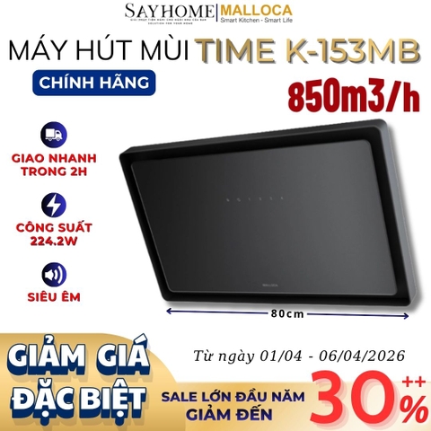 Máy hút mùi Malloca TIME K-153MB dạng TV - Hàng chính hãng