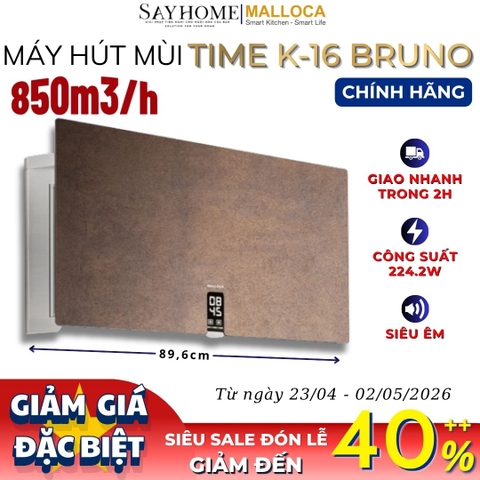 Máy hút mùi MALLOCA TIME K-16 BRUNO dạng TiVi - Hàng chính hãng