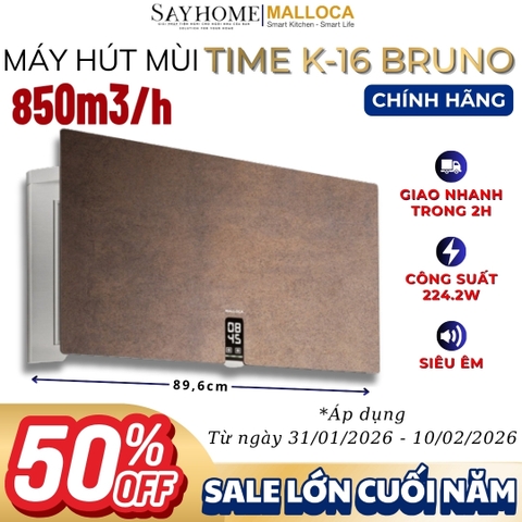 Máy hút mùi MALLOCA TIME K-16 BRUNO dạng TiVi - Hàng chính hãng Malloca