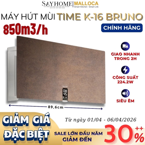 Máy hút mùi MALLOCA TIME K-16 BRUNO dạng TiVi - Hàng chính hãng