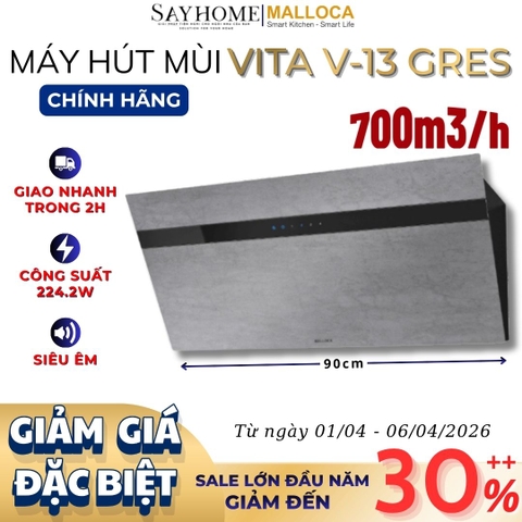 Máy hút mùi Malloca VITA V-13 GRES dạng TV - Hàng chính hãng