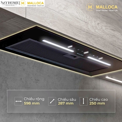 Máy hút mùi âm tủ Malloca MH 600GT tại thành phố Hồ Chí Minh