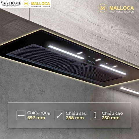 Máy hút mùi âm tủ Malloca MH 700GT tại thành phố Hồ Chí Minh