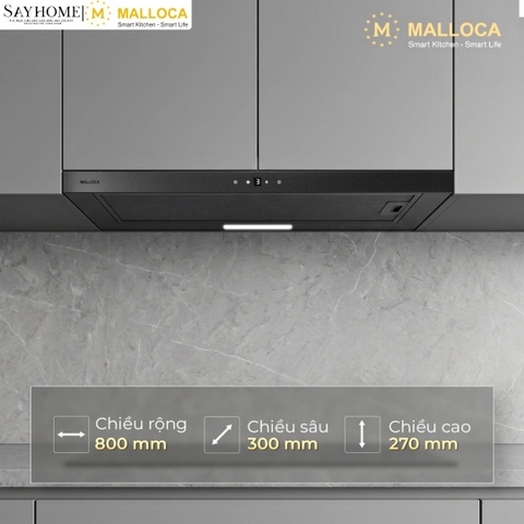 Máy hút mùi MALLOCA MH800TC âm tủ ray kéo tại thành phố Hồ Chí Minh