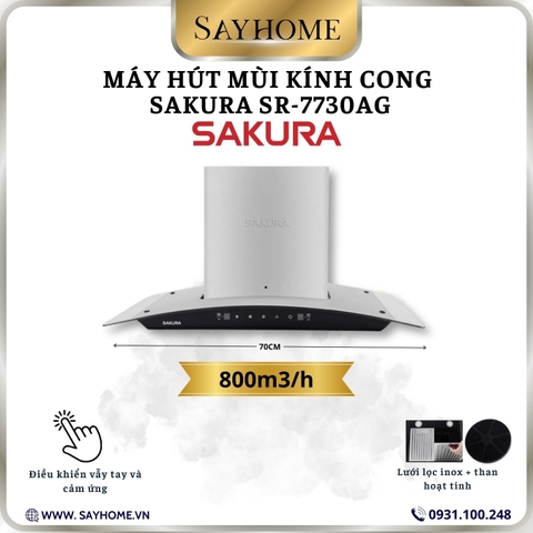 Máy hút mùi kính cong SAKURA SR-7730AG tại thành phố Hồ Chí Minh