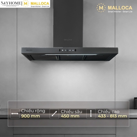 Máy hút mùi MALLOCA SLIM MH9045TS chữ T tại thành phố Hồ Chí Minh