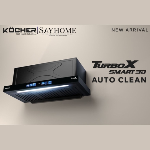 Máy hút mùi Kocher TURBO SMART 3D X3D-350D AUTO CLEAN - BH 3 năm