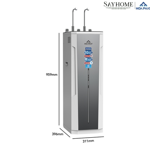 MMÁY LỌC NƯỚC TỦ ĐỨNG VỚI 10 LÕI LỌC RO HÒA PHÁT HPN635 sayhome