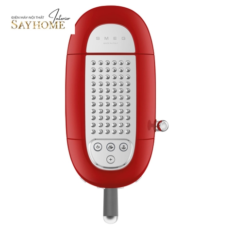 Máy pha cà phê SMEG ECF02RDEU màu đỏ — khay đặt tách nhìn từ trên