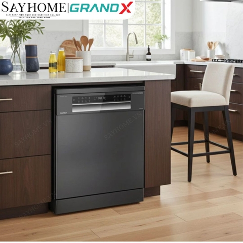 Máy rửa bát GrandX SMS7GX86G 16 bộ đồ ăn Châu Âu - Bảo hành chính hãng