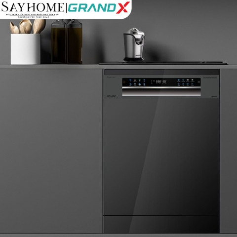 Máy rửa bát GrandX SMS8GX87B 16 bộ đồ ăn Châu Âu - Bảo hành chính hãng