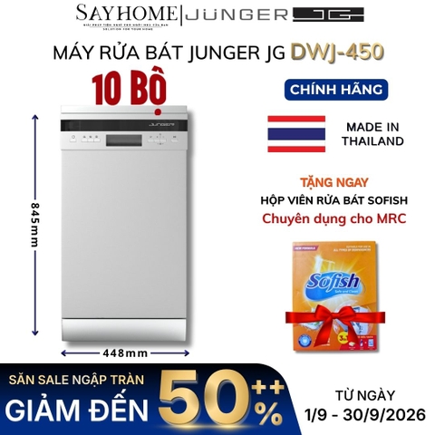 Máy rửa bát JUNGER JG Leopard DWJ-450 10 bộ đồ ăn Châu Âu - Hàng chính hãng