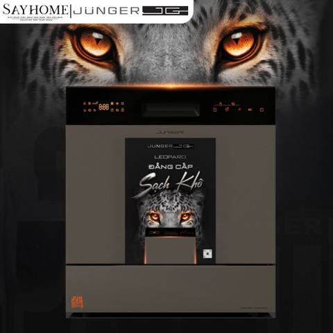 Máy rửa bát JUNGER JG Leopard DWJ-133-MS 12-13 bộ đồ ăn Châu Âu - Hàng chính hãng