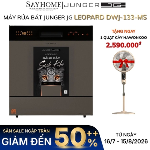 Máy rửa bát JUNGER JG Leopard DWJ-133-MS 12-13 bộ đồ ăn Châu Âu - Hàng chính hãng