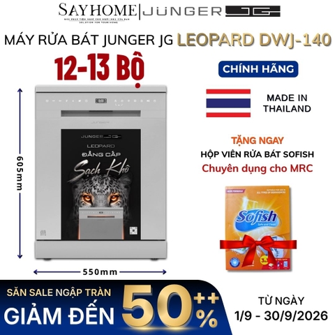 Máy rửa bát JUNGER JG Leopard DWJ-140 15 bộ đồ ăn Châu Âu - Hàng chính hãng