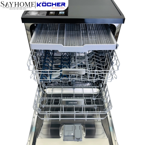 Máy rửa bát Kocher X15B PRO 17 bộ đồ ăn Châu Âu - Bảo hành 3 năm