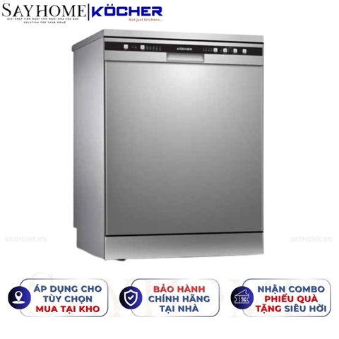 Máy rửa bát Kocher KDEU-8818 12 bộ đồ ăn Châu Âu - Bảo hành 2 năm
