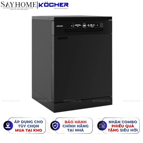 Máy rửa bát Kocher KDEU-8828BL Series 7 13 bộ đồ ăn Châu Âu - Bảo hành 2 năm