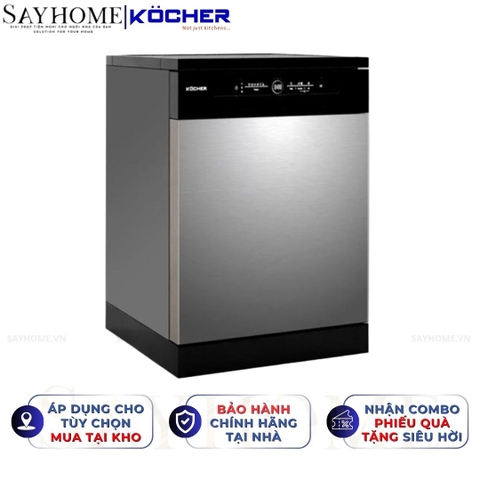 Máy rửa bát Kocher KDEU-8828SEMI Series 7 13 bộ đồ ăn Châu Âu - Bảo hành 2 năm