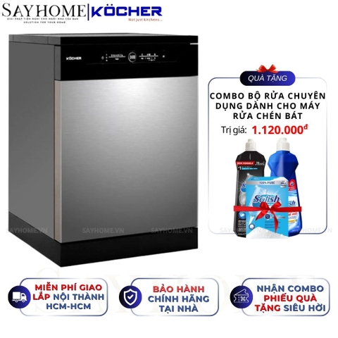 Máy rửa bát Kocher KDEU-8828SEMI Series 7 13 bộ đồ ăn Châu Âu - Bảo hành 2 năm